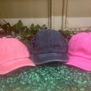 BRAND NEW WITH TAGS C.C. Woven Criss Cross Ponytail Cap – Multiple Colors